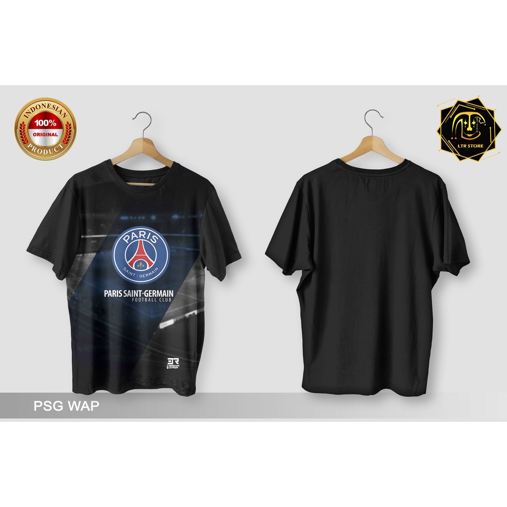[ BAYAR DI TEMPAT ] BAJU PRINTING GAMBAR SEPAK BOLA PSG WAP - KAOS DISTRO ORIGINAL MOTIF OLAH RAGA S