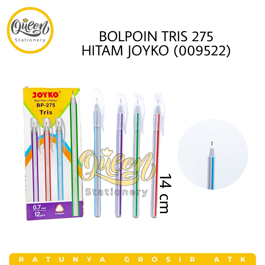 

1 PCS BALLPOINT TRIS 275 HITAM JOYKO / PULPEN MURAH / PULPEN JOYKO / BALLPOINT (009522)