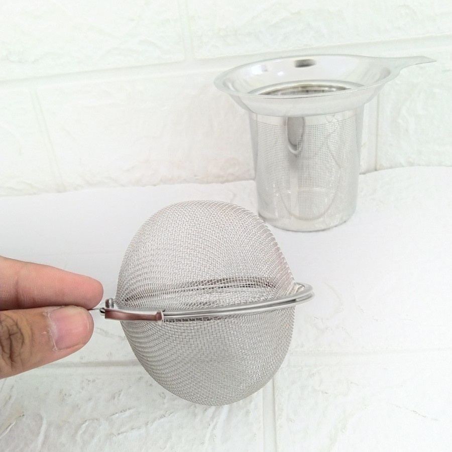 Filter Saringan Teh Reusable Tea Strainer Stainless Steel Saringan