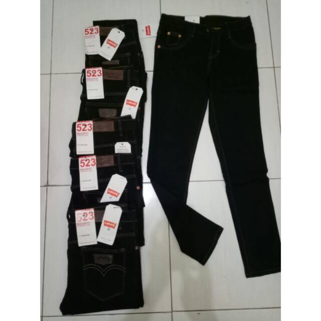 Celana jeans levis 523 cewek dewasa/BLACK SKINNY JEANS/celana jeans levis murah