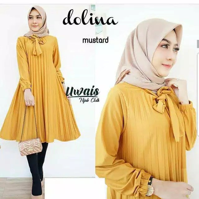 atasan tunik tunik plisket fashion wanita tunik cantik 