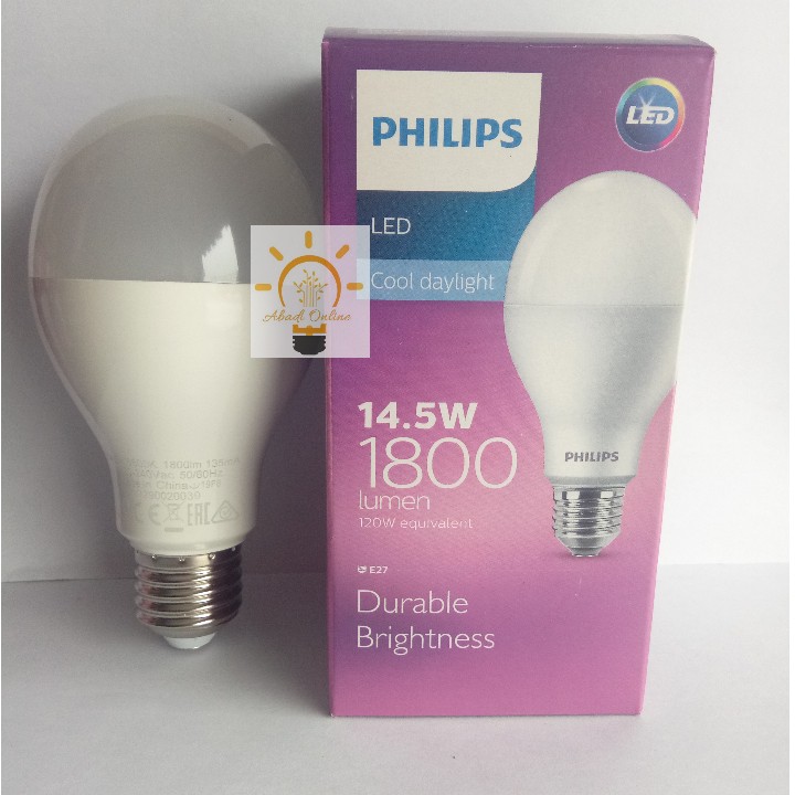 Jual LAMPU PHILIPS LEDBULB 14.5W E27 6500K 230V A67 1CT/6 A | Shopee ...