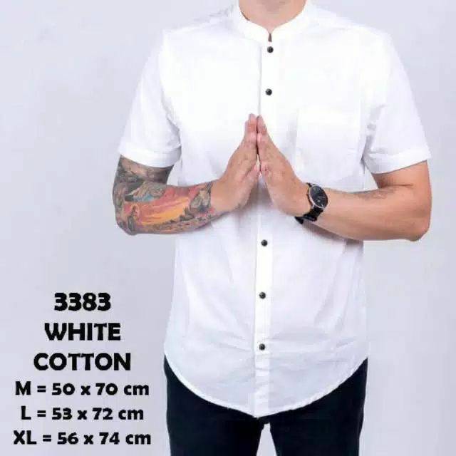 Kemeja Pria Polos Fashion Maikel Katun Strit Oxford LD100 PJ70 Allsize M L XL Kerja Formal