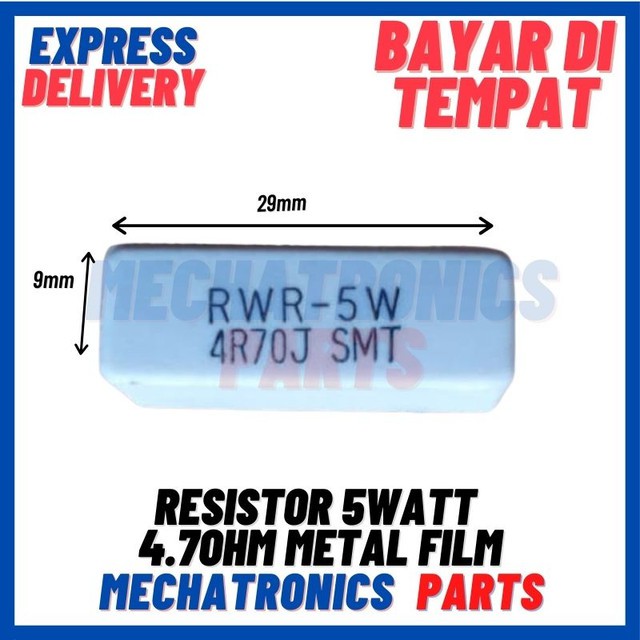 [PAS-9607] RESISTOR 5WATT 4.7OHM METAL FILM