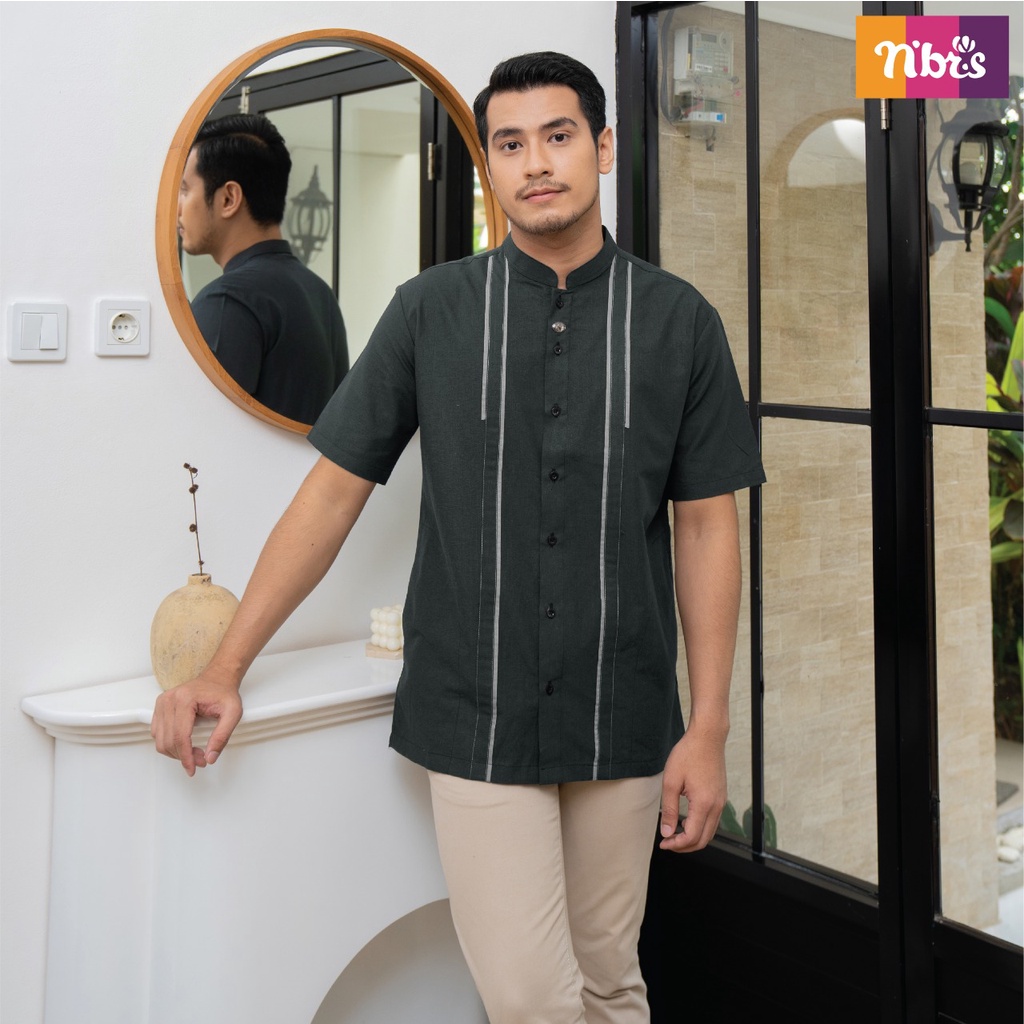 Nibras Atasan Pria NK 120 Bahan Intrarami mix Toyobo Koko Pria Simpel Modern