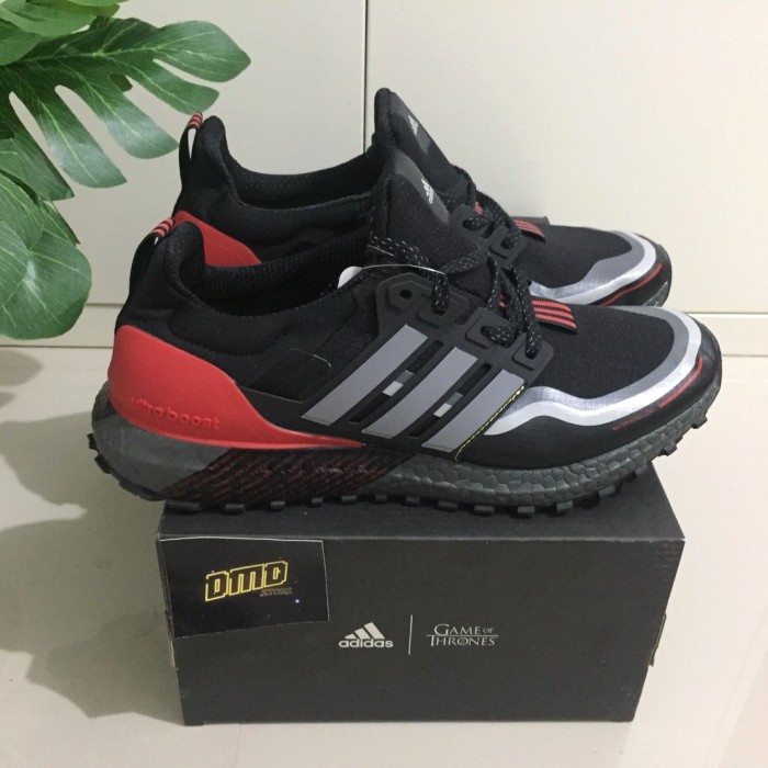 ASLI SEPATU ADIDAS ULTRABOOST ULTRA BOOST ALL TERRAIN BLACK GREY RED SNEAKERS ORIGINAL