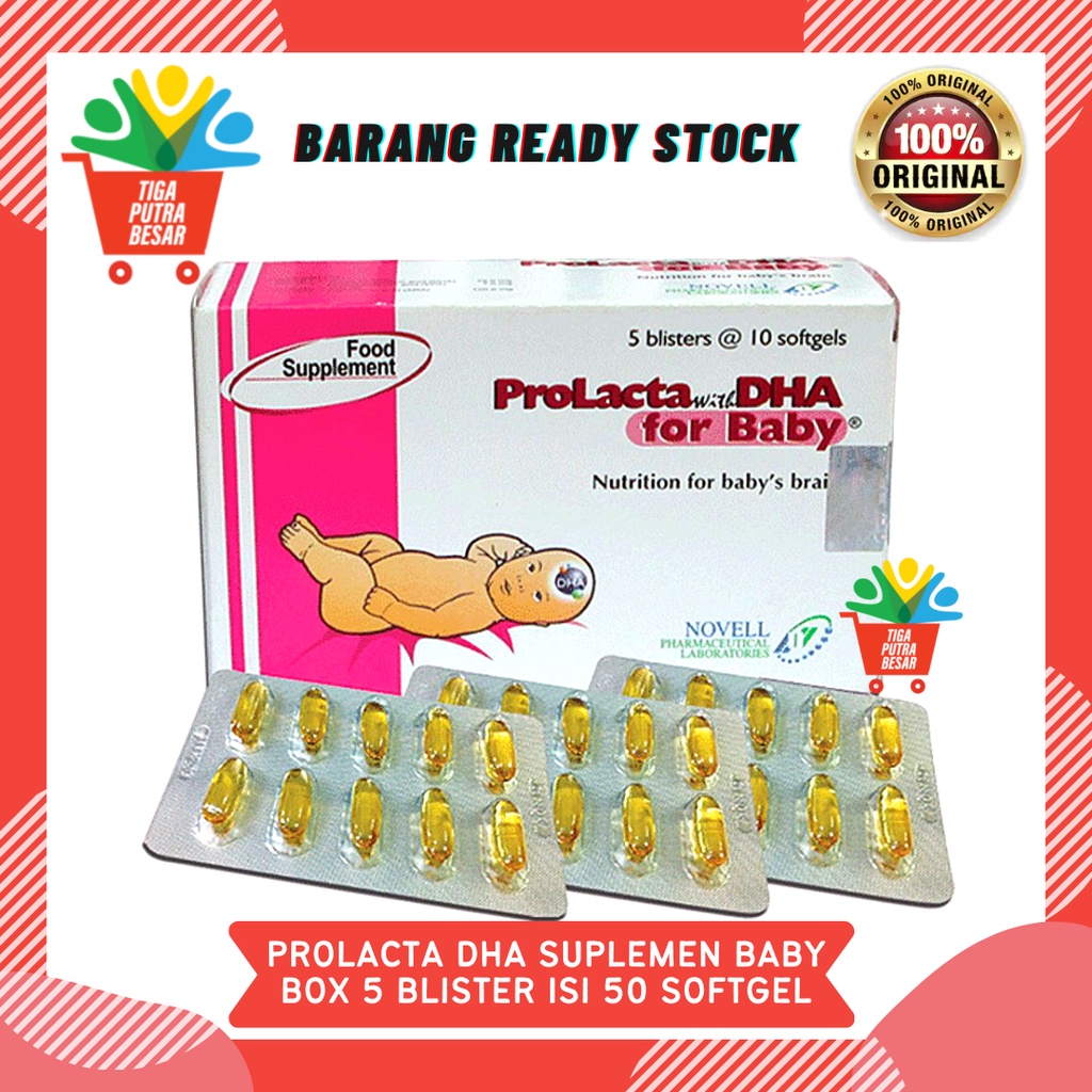 PROLACTA DHA FOR BABY BOX 5 BLISTER 50 KAPSUL / SUPLEMEN KESEHATAN BAYI