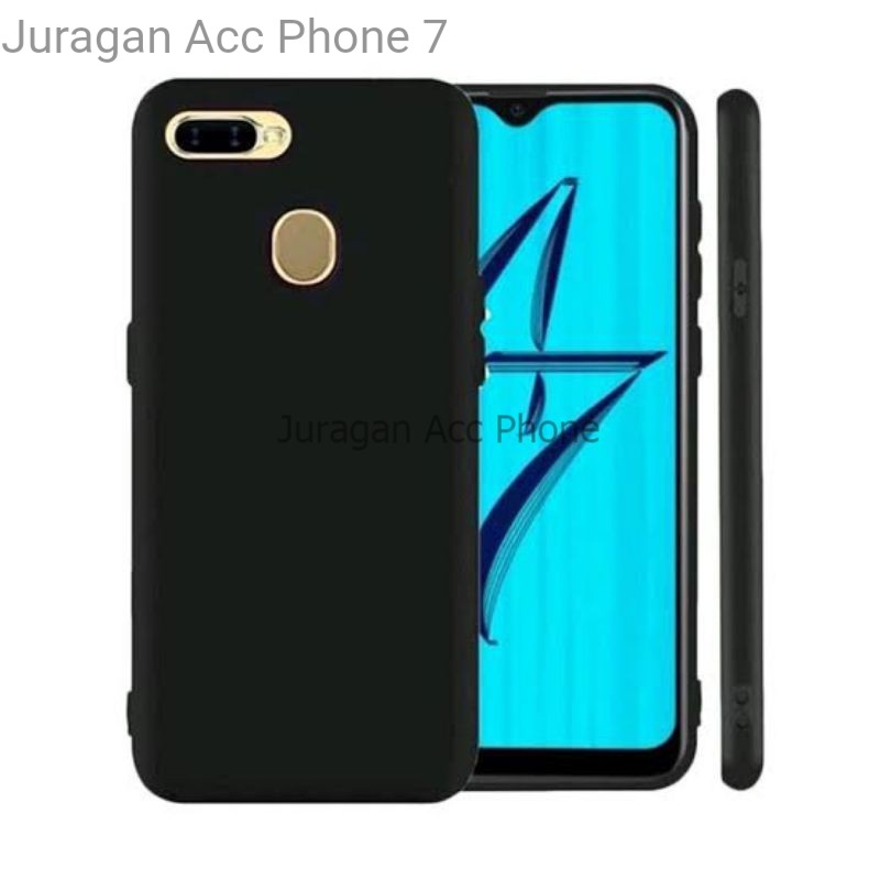 Soft Case Blackmatte Oppo A12 Casing Silikon  Black Matte Hitam Polos Oppo A12 Murah Original