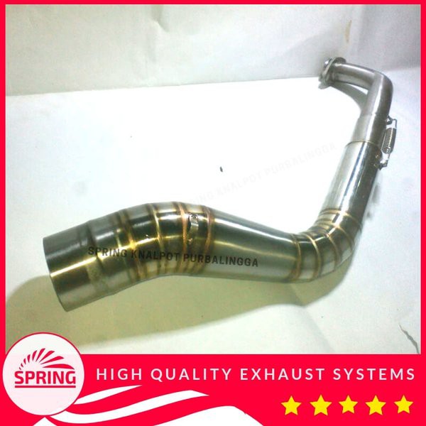 Leheran pipa Knalpot racing matic Nmax new 2020 PCX 160 Aerox 155 Vario 150 scopy Lexi Diameter inlet 50mm / 2 inch-2