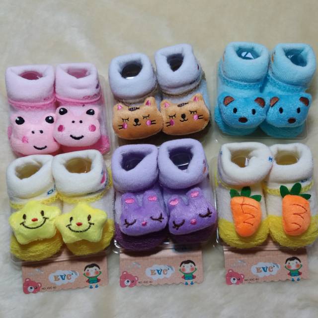 Kaos Kaki Bayi Motif Karakter Lucu 0-6bulan / Kaos Kaki Anak Boneka 3d Eve