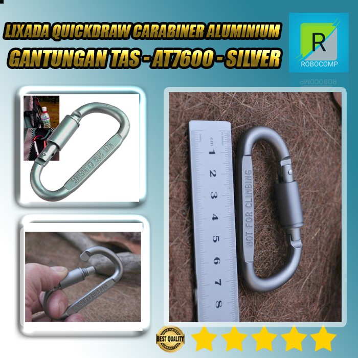 Carabiner Aluminium / Gantungan Tas LIXADA Quickdraw - AT7600