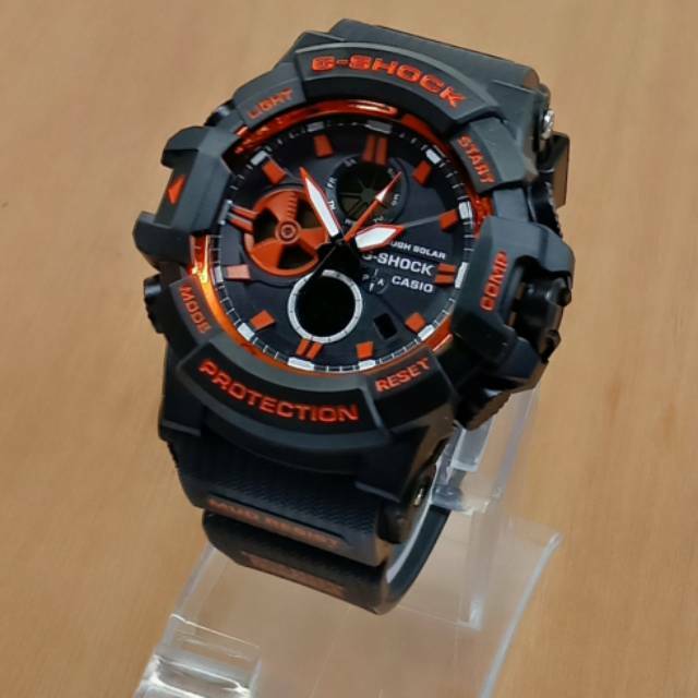 Jam tangan casio gshock black orange kw super