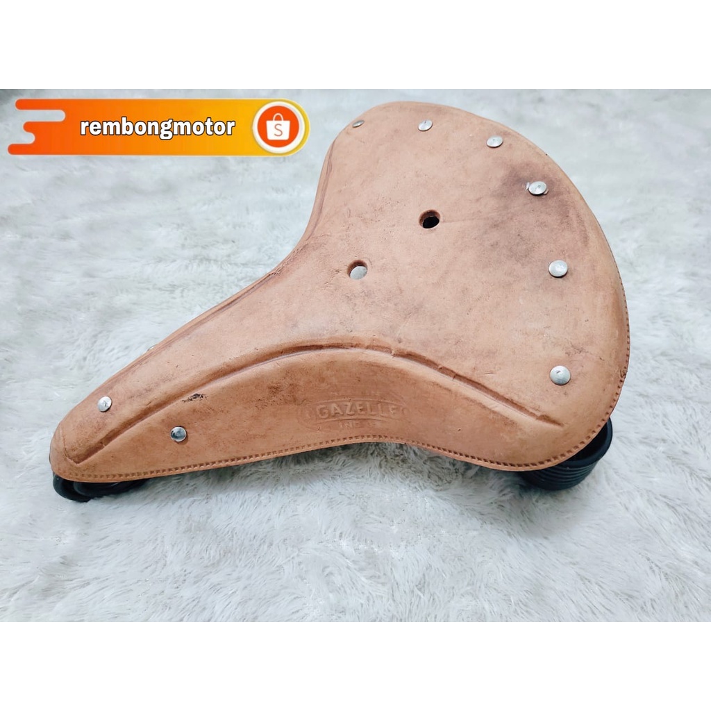 Sadel Kulit Karkap Sepeda Onthel Ontel Onta Dames Gazelle Raleigh Hartogs Teha