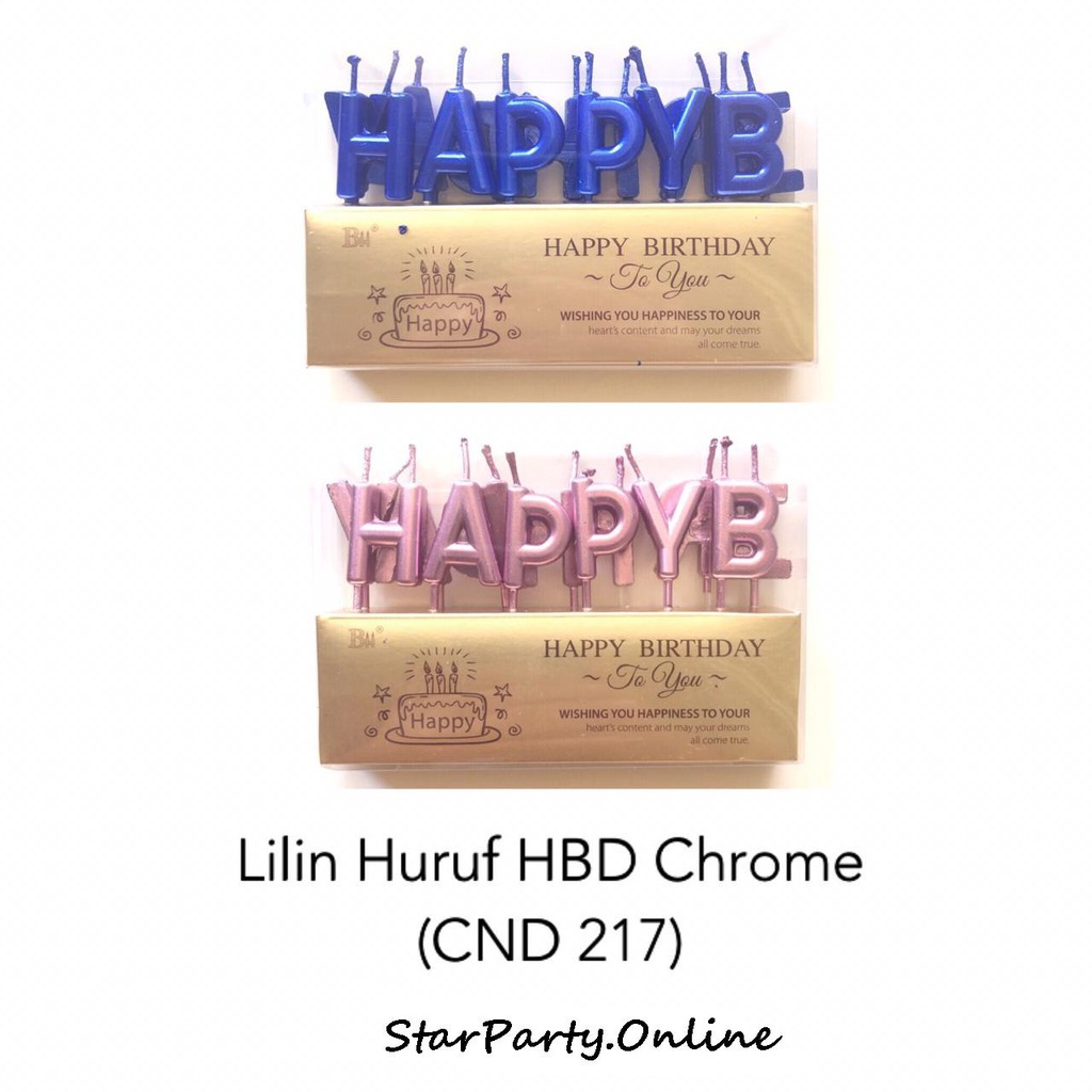 Lilin HBD Set Chrome /Lilin Happy Birthday /Lilin Ultah /CND 215 /CND216 /CND217