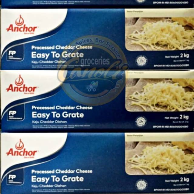 Anchor Cheddar Cheese 2 kg I Keju Cheddar Anchor 2 kg