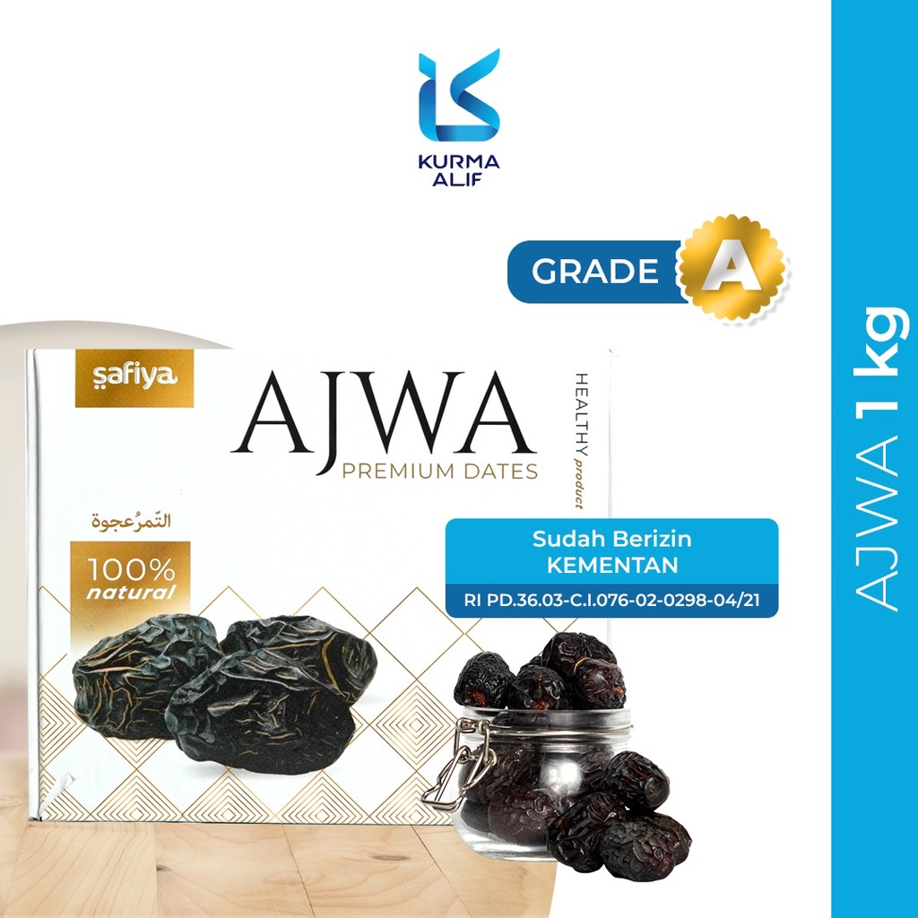 Kurma Ajwa Super Kurma Nabi 1 Kg Asli Madinah