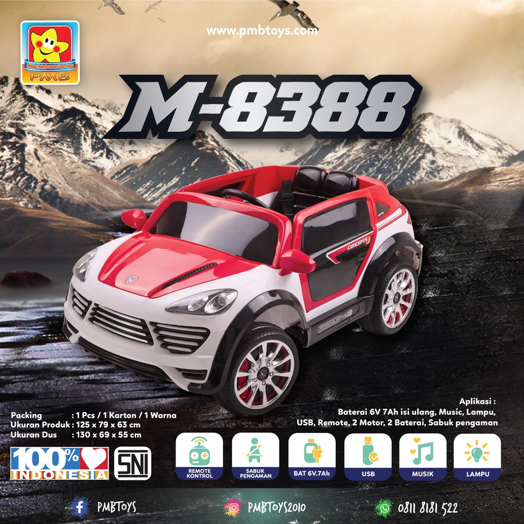 mobil aki PMB M 8388 - mobil mainan - mainan anak - mainan murah - mobil murah