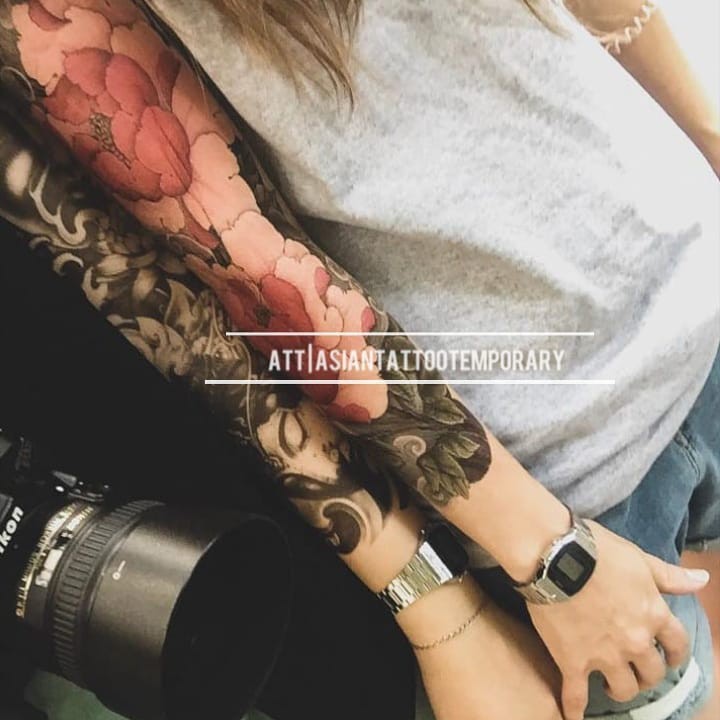 tatto full arm BUNGA  /full tangan /asiantattootemporary/ TATO TEMPORER