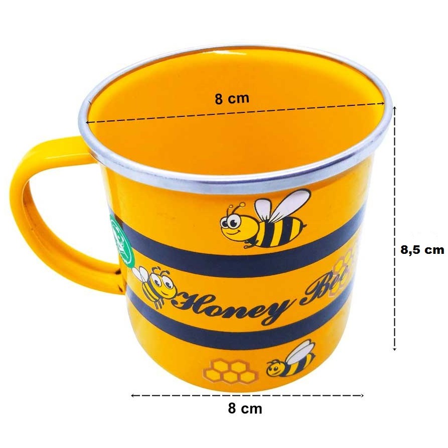 Maspion Mug Enamel Honey Bee - 8  cm