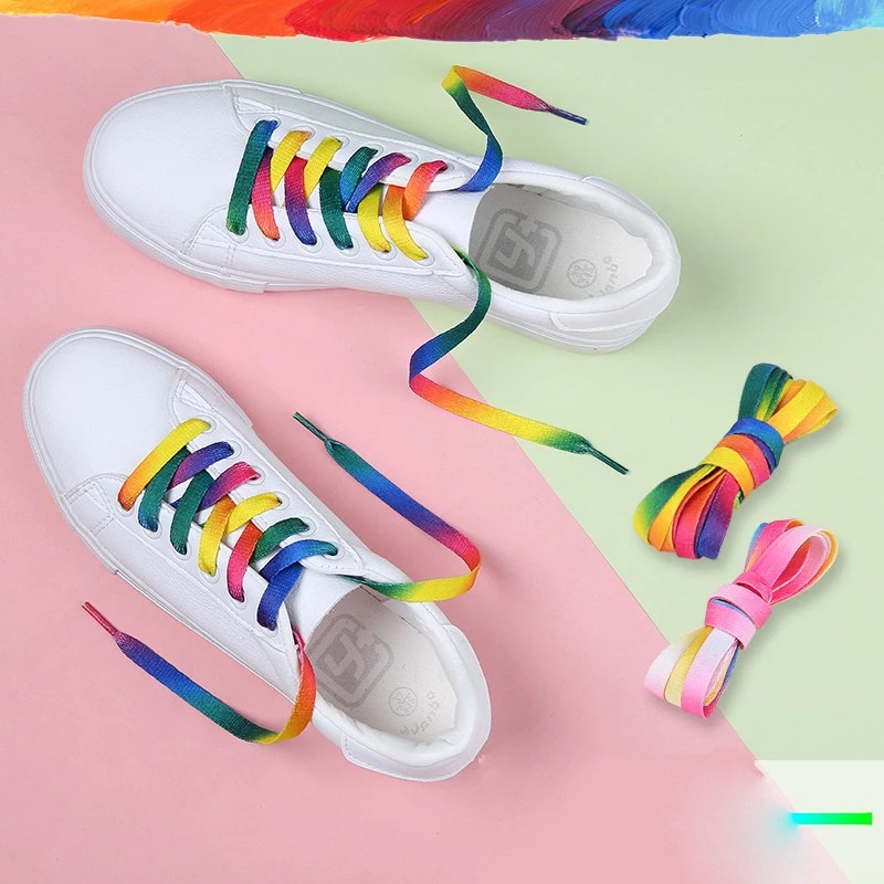 Tali sepatu warna warni rainbows shoeslaces shoes laces