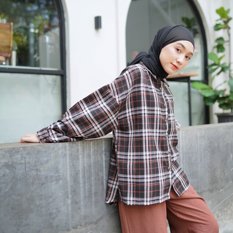 KEMEJA FLANEL /KEMEJA FLANEL WANITA / KEMEJA OVERSIZE /KEMEJA FLANEL PREMIUM TEBAL