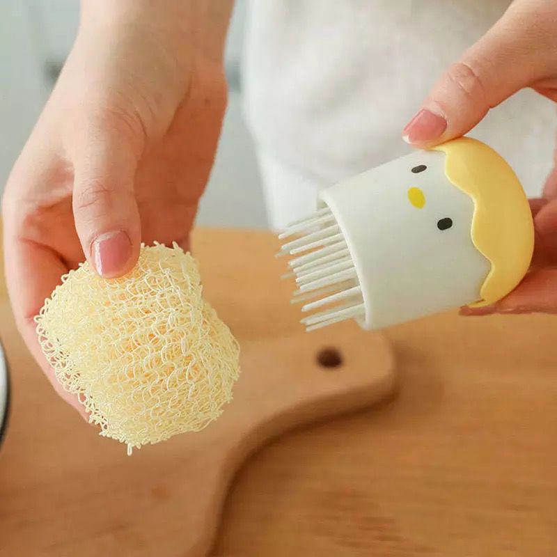 VS BG - Cleaning Ball Sikat Panci/ Kuas Pembersih Multifungsi Dengan Bentuk Telur Ayam Untuk Perlengkapan Dapur/Egg Brush