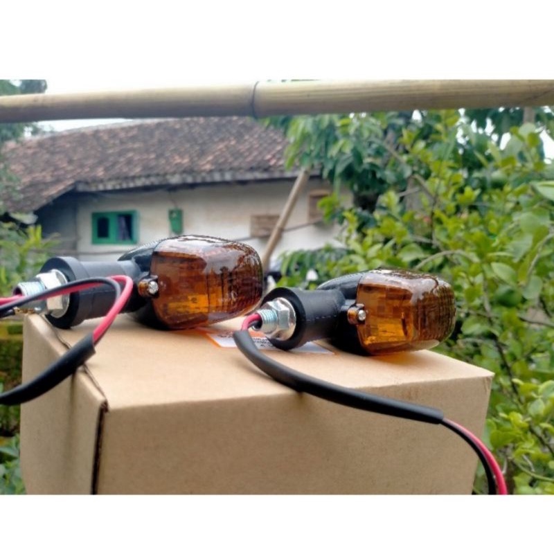 Lampu sen riting ninja r ninja rr ninja ss batok hitam mika smoke