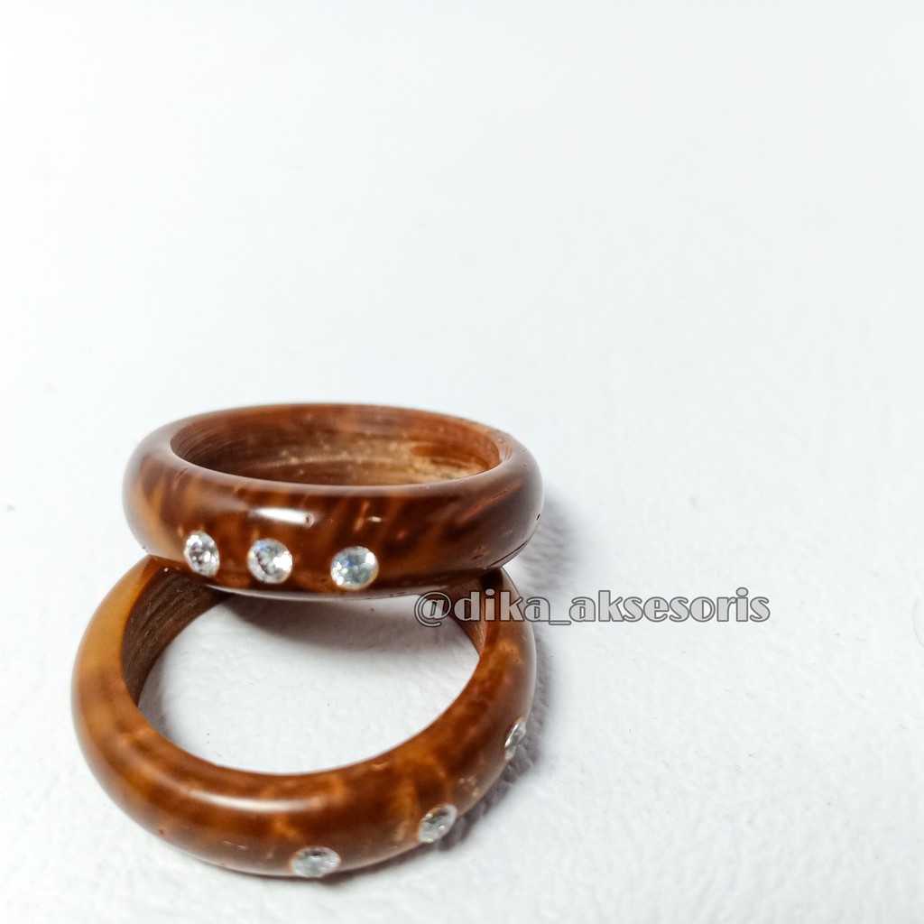 Cincin Kokka Permata Diamond Asli mengkilap