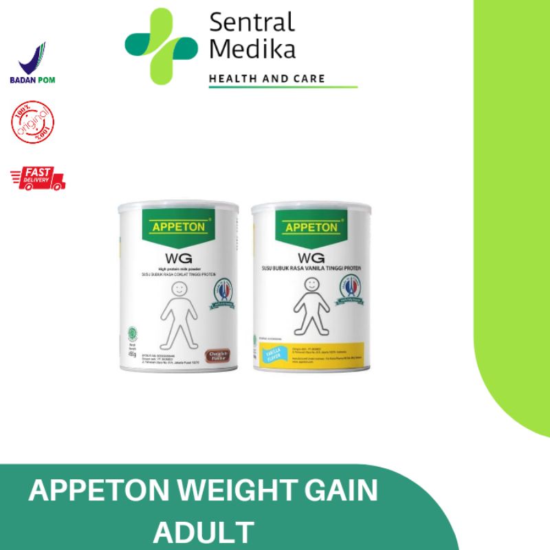 

SUSU APPETON WEIGHT GAIN 450 GR COKLAT, VANILLA