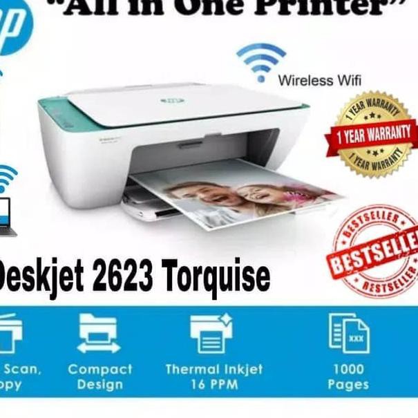 ð` Printer HP 2623 Wireless All In One Print Scan Copy Wifi Garansi Resmi