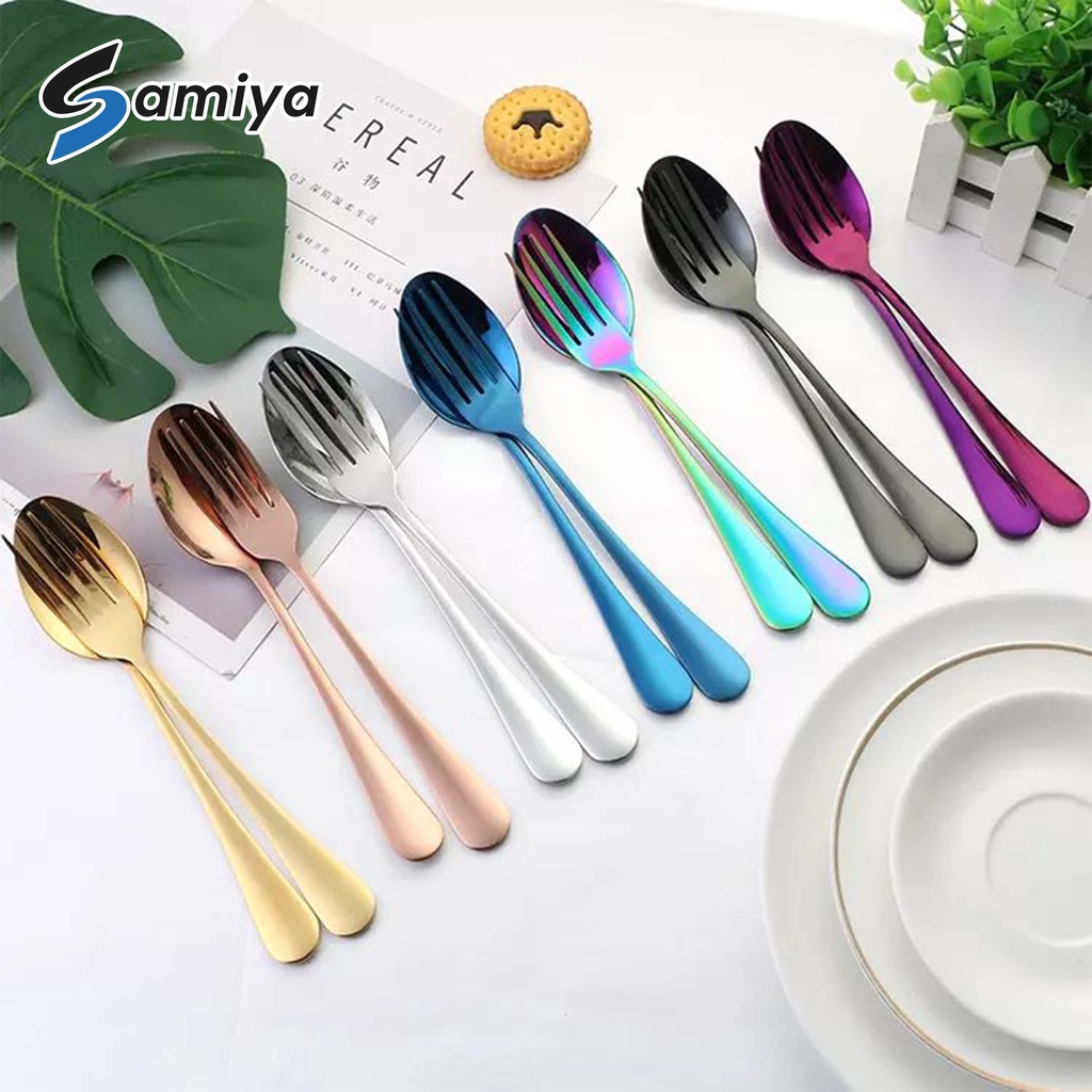 Sendok garpu stainless / sendok garpu warna / diner table set / dinning table / cutlery dinner