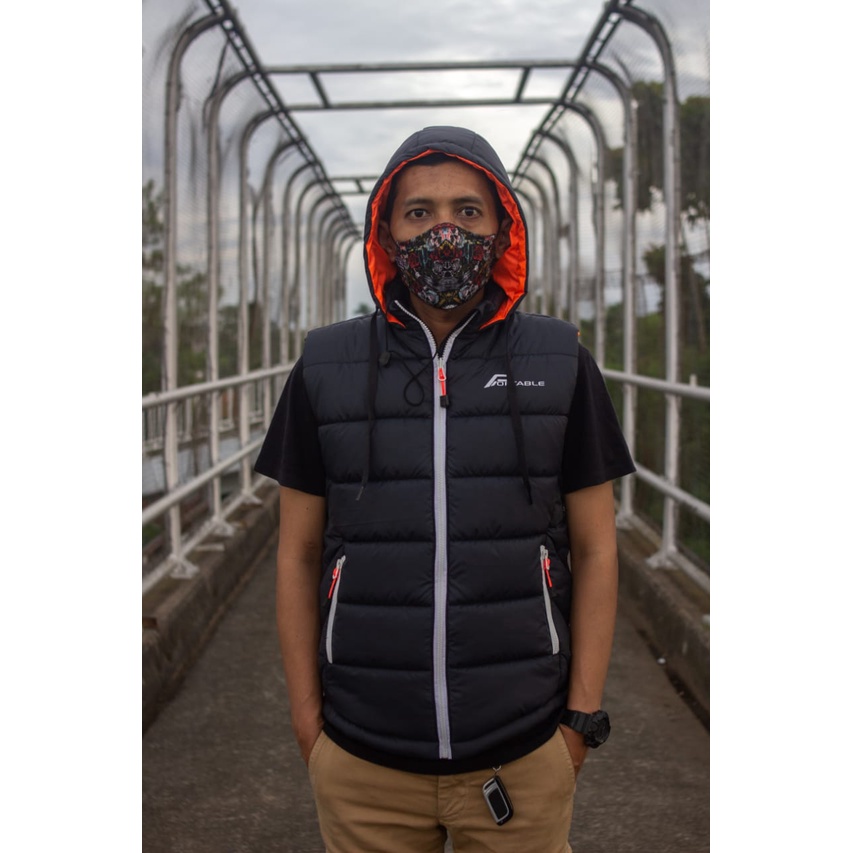 Jaket Rompi Pria keren Rompi Vest Motor Anti Angin Bahan Waterproof