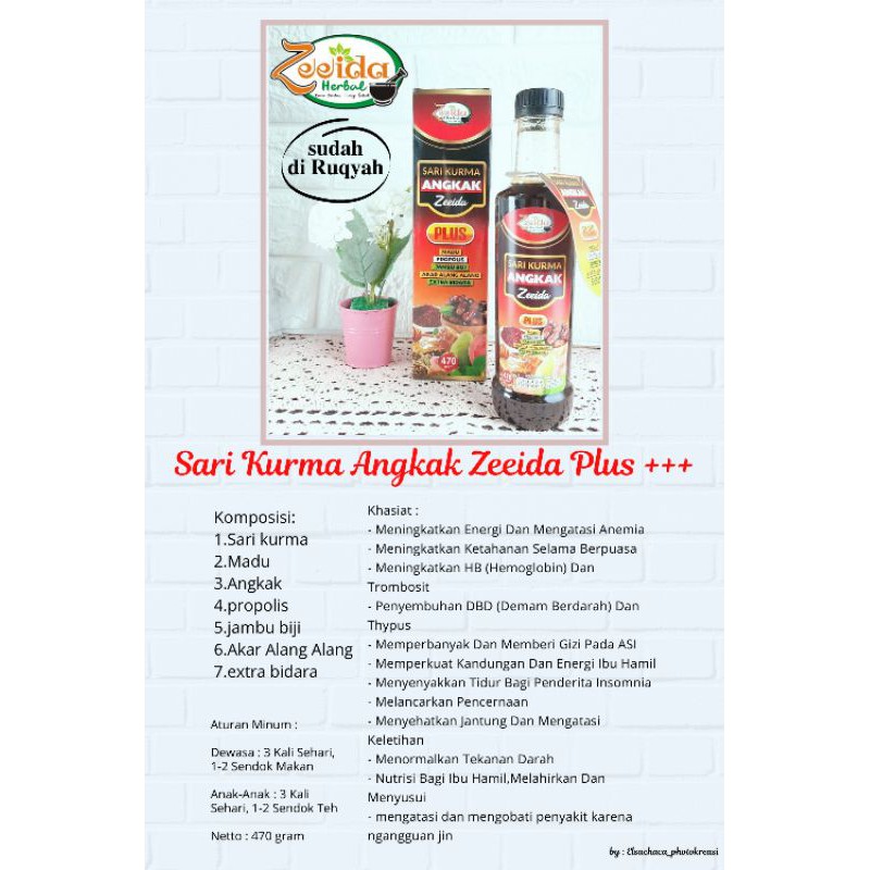 Sari Kurma Angkak Zeeida Plus Ruqyah Indonesia