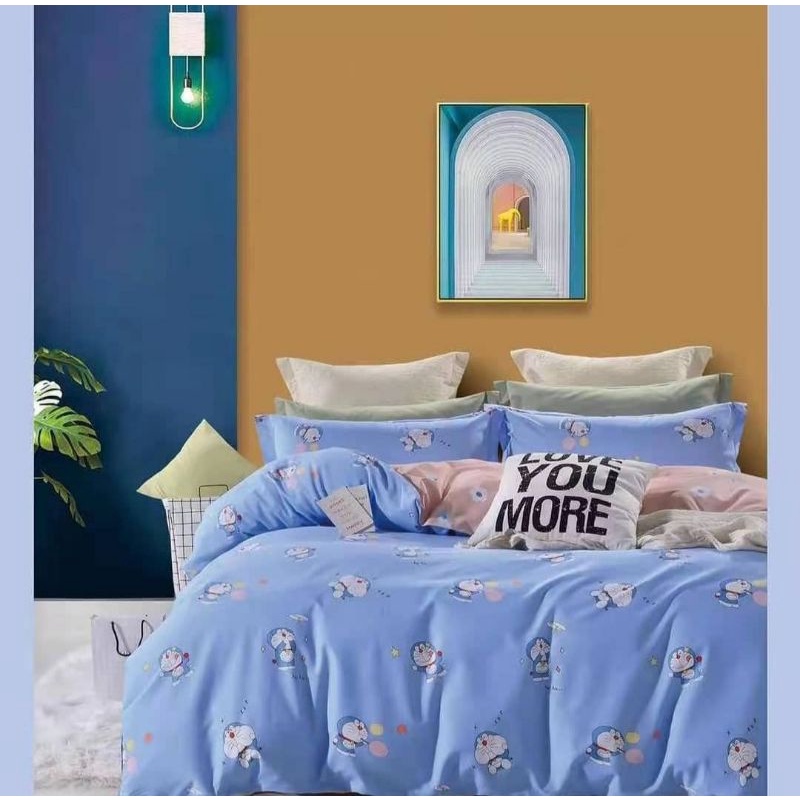 HOKKY bedcover katun jepang motif anak kartun dinosaurus aneka ukuran