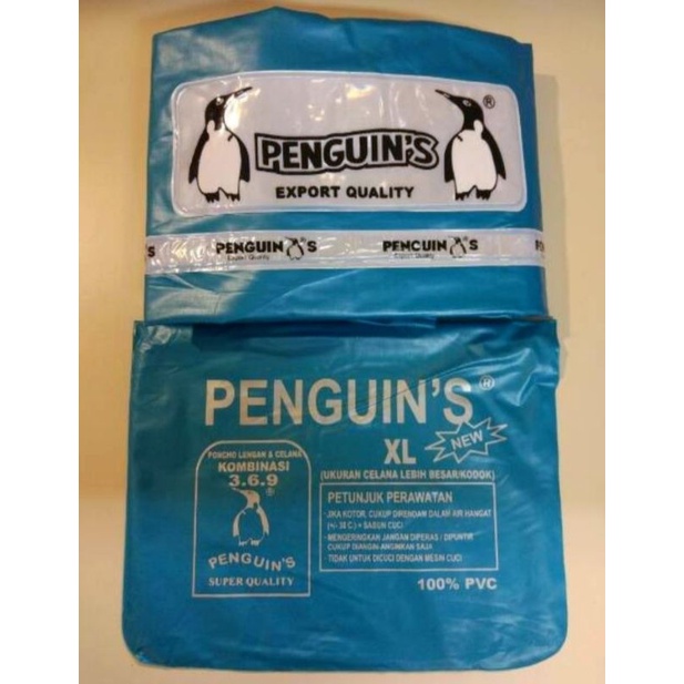 Jas Hujan Ponco Lengan Celana Penguin Kombinasi Sporty Dewasa Pria Wanita Terlaris / Raincoat Penguins Phonco 369 / Mantel Cewek Cowok Remaja Terbaru Murah Berkualitas / Terusan poncho  Elephant Gajah Zippy Terbaik Batman CelanaTermurah Harga grosir