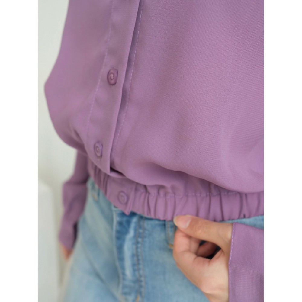 T-0372 Kemeja Wanita Variasi Karet Pinggang-6