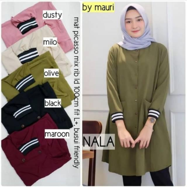 Nala tunik Baju Muslim Wanita/ Baju tunik wanita terbaru /Tunik wanita terbaru 2020 /Tunik wanita