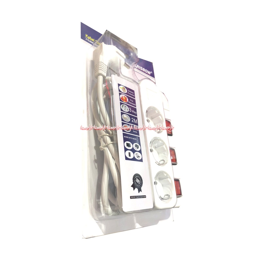 Krisbow Stop Kontak 4 Putih Colokan Kabel Socket Dengan Tombol On Off colok 4 Ekstensi Kabel Sambung Putih Dengan Stop Kontak Masing-Masing Colokan 4Lubang White Soket With Switch On Off