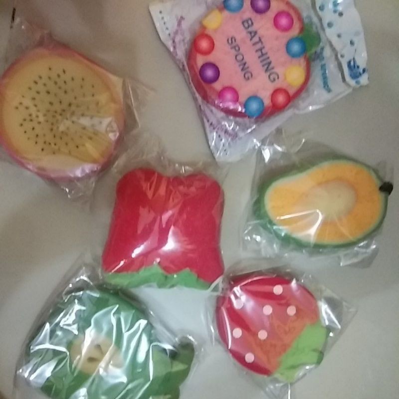 OBRAL MURAH Spon Bathing Anak Bentuk Buah Random