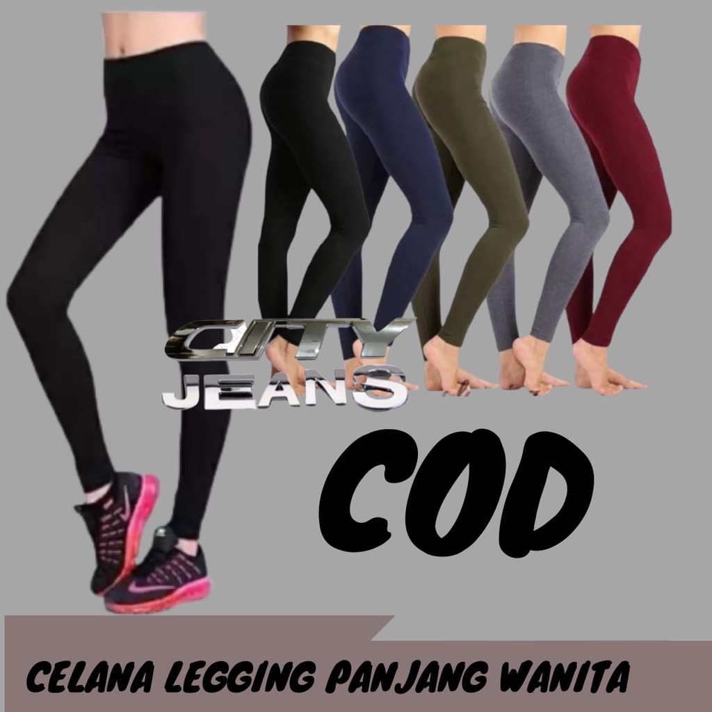 Legging Panjang Spandex Premium Std &amp; Jumbo.//