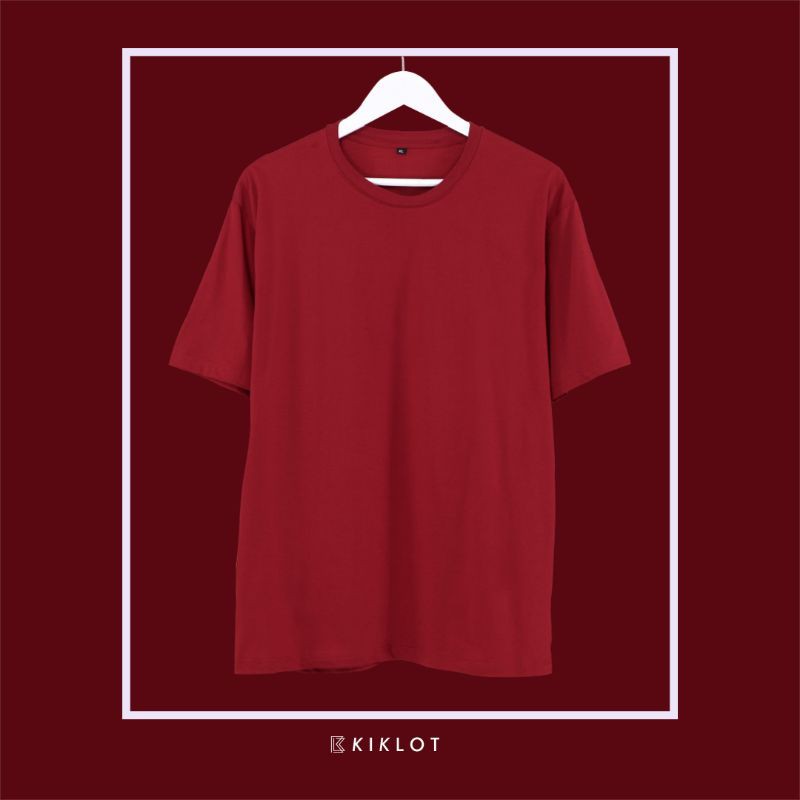 Kaos Polos Merah Maroon