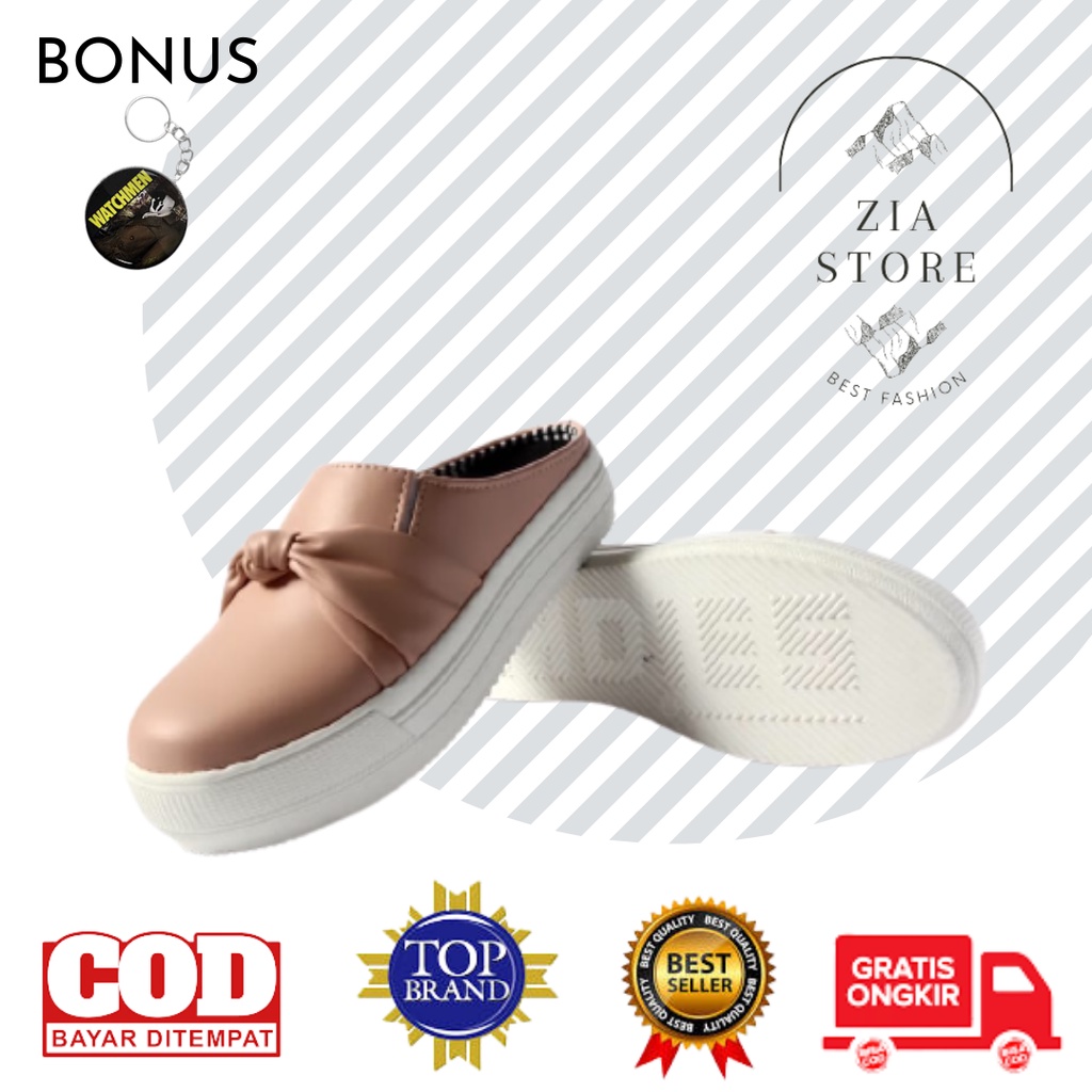 TNZ TUTONG WANITA SALEM SEPATU WANITA PINK SNEAKES SLIP ON WANITA SANDAL WANITA TERBARU SEPATU SLIP 