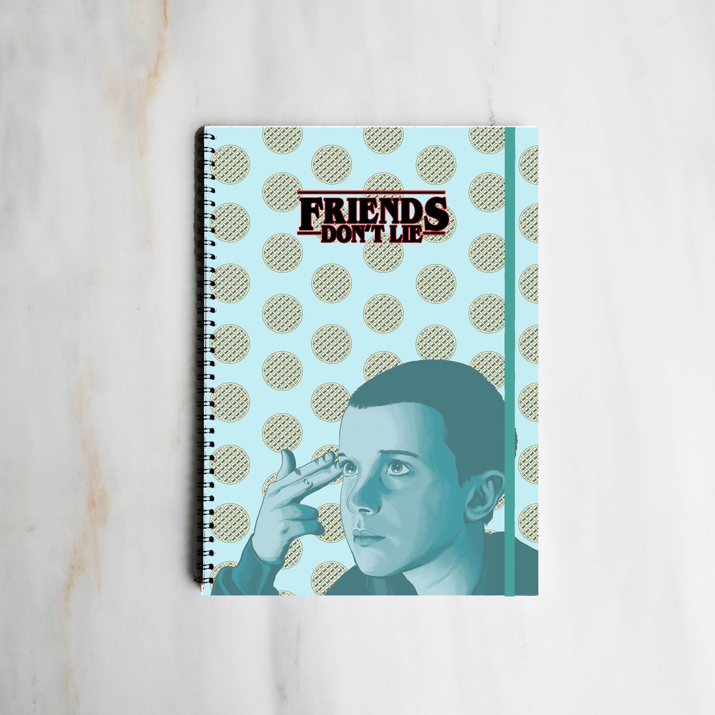 

[STRANGER THINGS] FRIENDS LIE Spiral Ruled Notebook Diary Journal Office School Supplies Buku Tulis