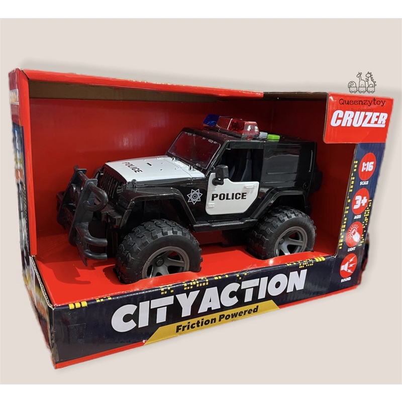 CRUZER CITY ACTION MAINAN ANAK MOBILAN JEEP POLICE MOBIL POLISI BERSUARA