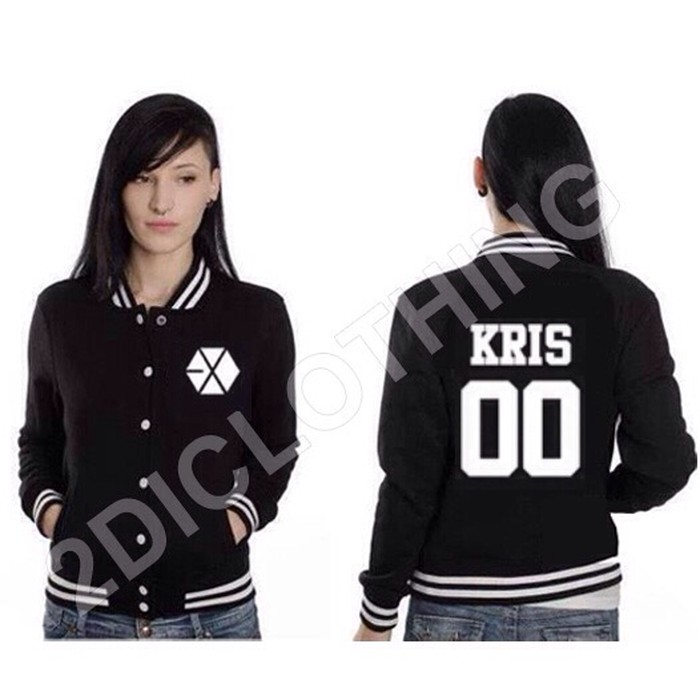 jaket varsity baseball exo kris 00 kpop korea