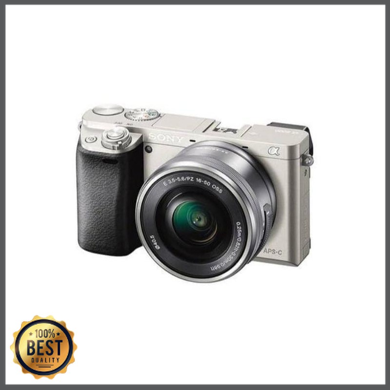 kamera   camera sony alpha a6000 silver garansi resmi sony indonesia kit 16 50mm dg1153