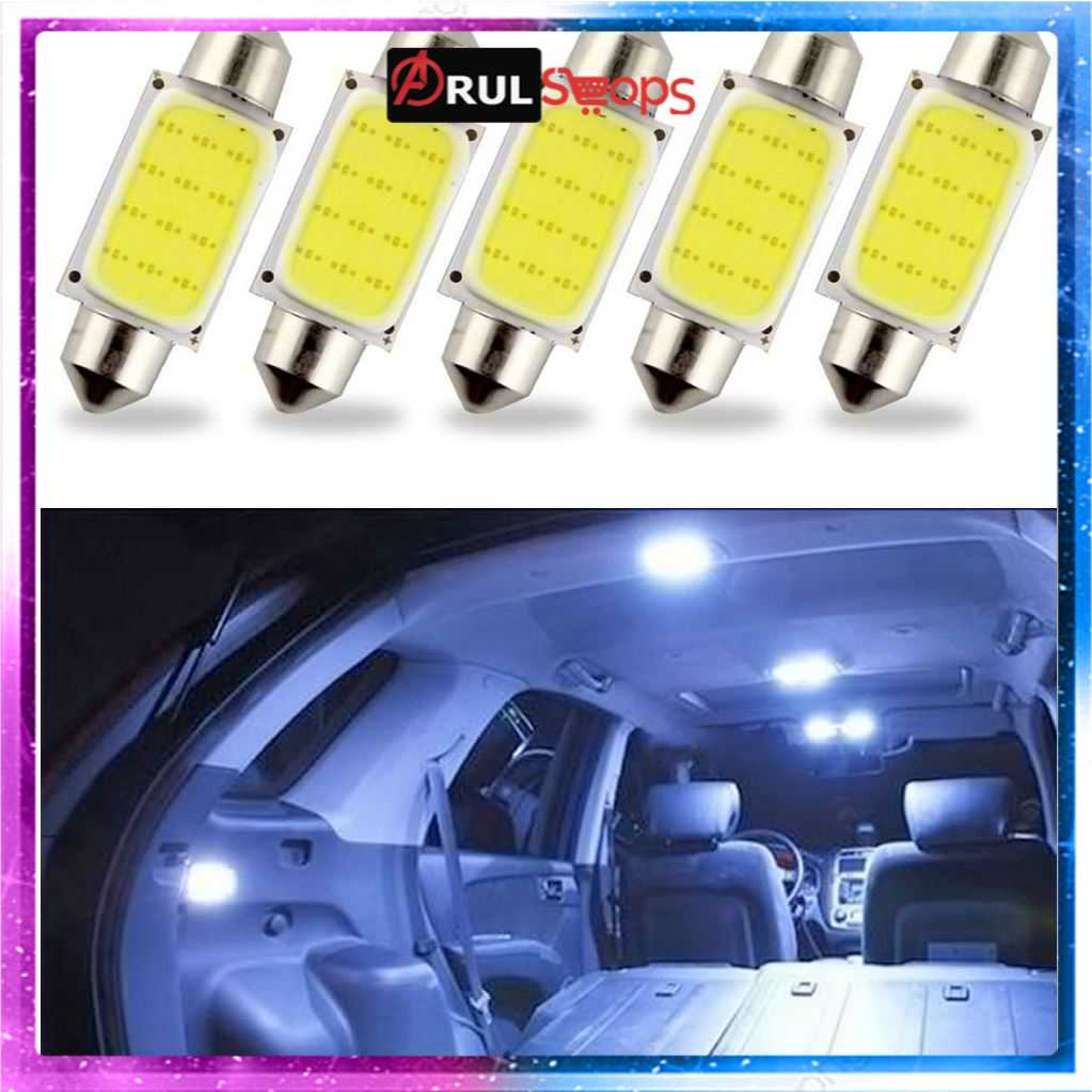 Lampu Interior Mobil LED COB Dome Light c5w BA9S - 1PCS