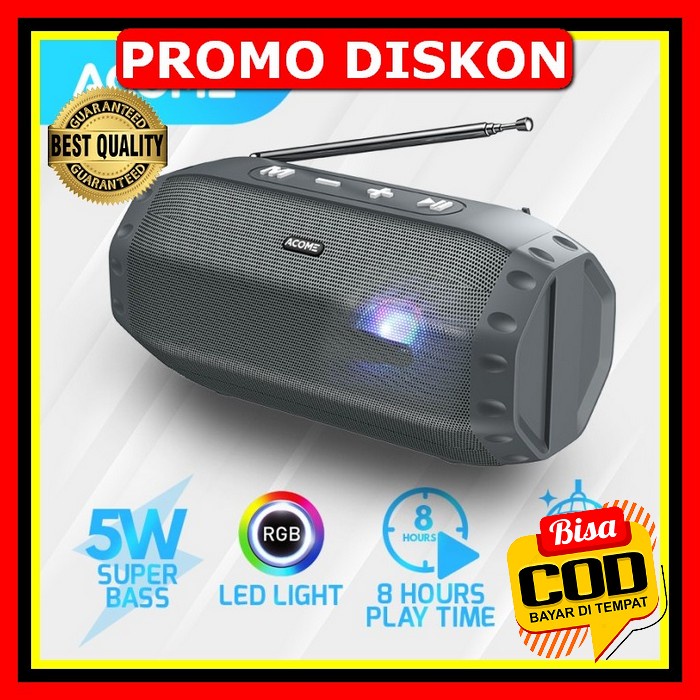 Speaker Bluetooth Portable C6 Waterproof ( Anti Air ) - Speker Wi SW438 Acome Speaker Tws 8W Super