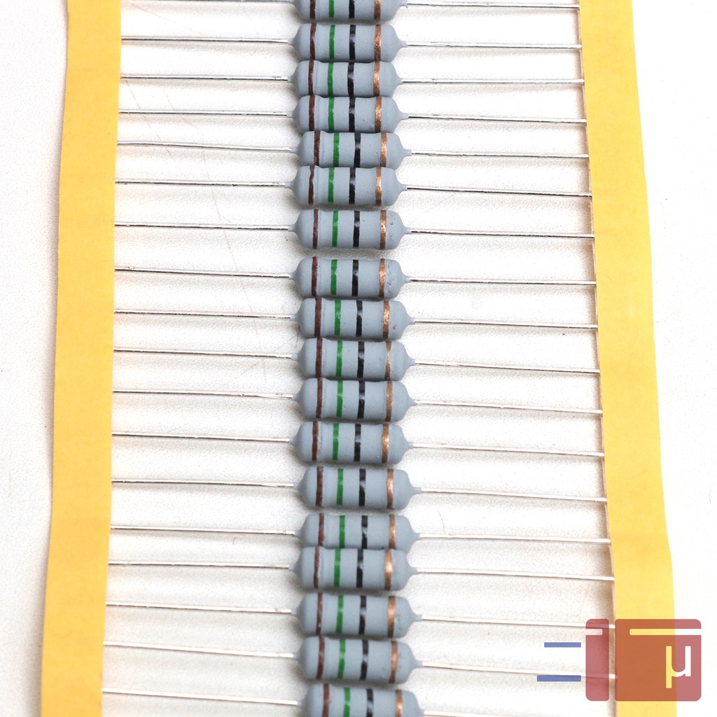 x10 Resistor 15R 15 Ohm 1W Metal Oxide 5% Taiwan Kaki Tembaga