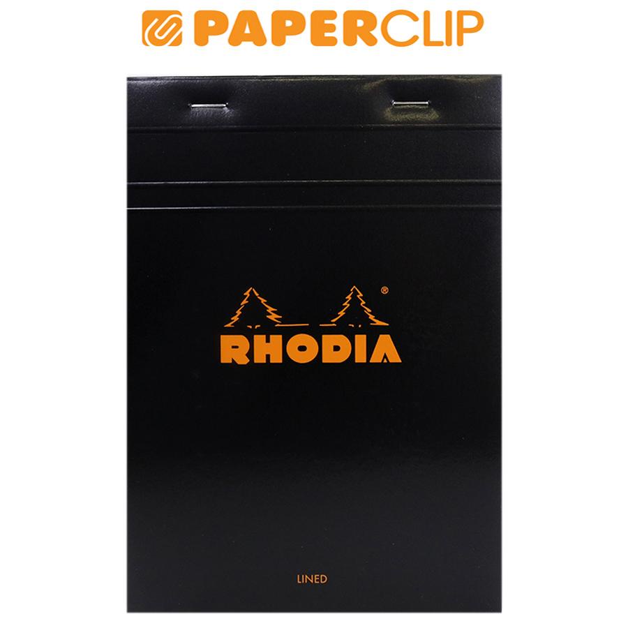 

NOTEPAD RHODIA N16 HEAD STAPLED BLACK A5 LINED 166009EXPC